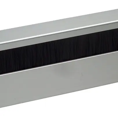 Plinthe ELBRO 2400×60×20mm argent brosse noire 