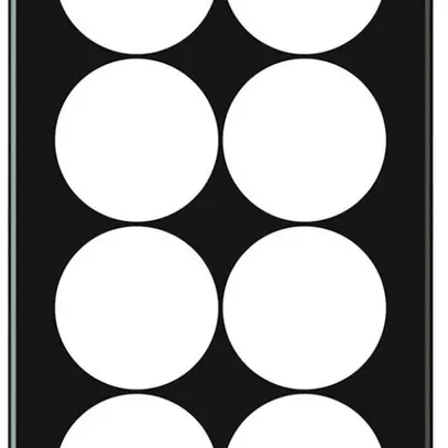 Plaque de recouvrement ENC origin 4×2 Ø58mm 152×272mm noir 