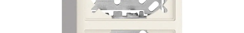 Cappa con piastra di base 54/39mm p.combinazioneFX verticale/orizzontale bianco 