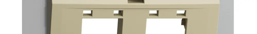 UP-Montageset EDIZIOdue, mit Schrägauslasshaube, für 2×RJ45, vanille 