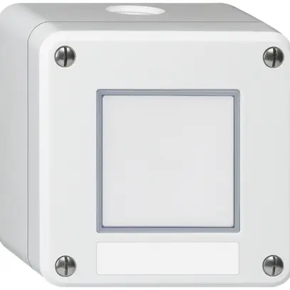 Tasto a pulsante di suoneria AP Hager robusto IP55 con placchetta bianco 