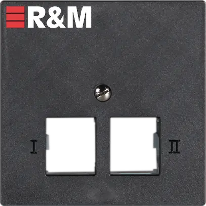 Prise de raccordement R&M 2×RJ45 spécial pour cat.5/6 noir 