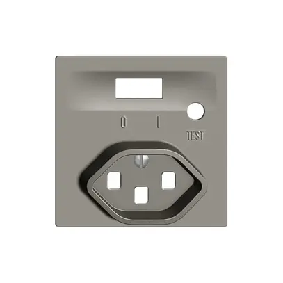 Kit frontal EDIZIOdue pour prise FI gris foncé 