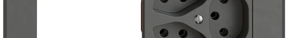 Combinaison ENC EDIZIO.liv SNAPFIX® 1×2 96×156mm vide+3×T13 gris foncé 