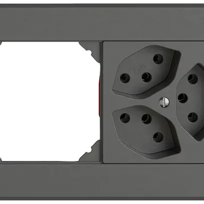 Combinaison ENC EDIZIO.liv SNAPFIX® 1×2 96×156mm vide+3×T13 gris foncé 