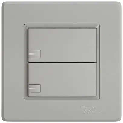 Poussoir KNX RGB ENC EDIZIO.liv SNAPFIX® capteur temp.RGB-LED 2× comm.1T grc 