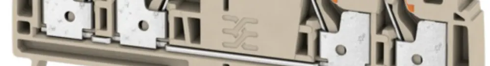 Morsetto di passaggio Weidmüller A4C PUSH IN 4mm² 4 contatti TS35 beige 