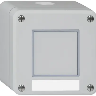 Tasto a pulsante di suoneria AP Hager robusto IP55 con placchetta grigio 