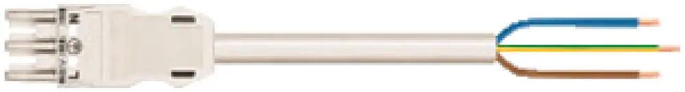 Cavo di raccordo WINSTA MIDI 3×1.5mm² 16A 250V 3m cod.A presa/libera bianco 