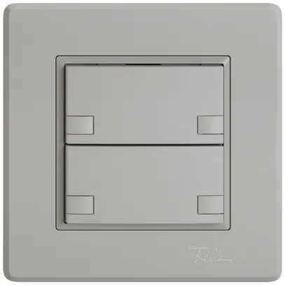 Poussoir universel ENC EDIZIO.liv UNI SNAPFIX® s.LED 2× comm.2T grc 