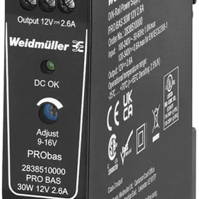 Alimentazione a commutazione Weidmüller Connect Power PRO BAS 30W 12V 2.6A 