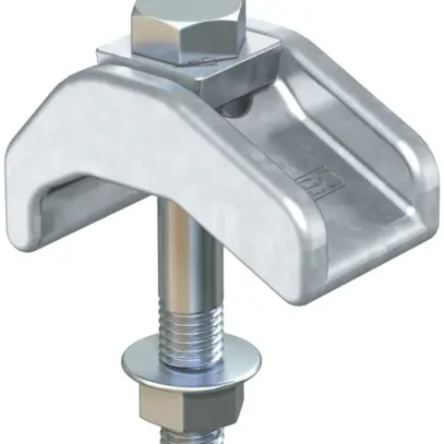 Spannklaue schwer Bettermann, mit Kombimutter M12×75mm, Stahl, Zinklamelle 