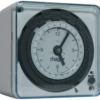 Interrupteur horaire AP Hager analogique journalier 1 canal 1 fermeur 16A 