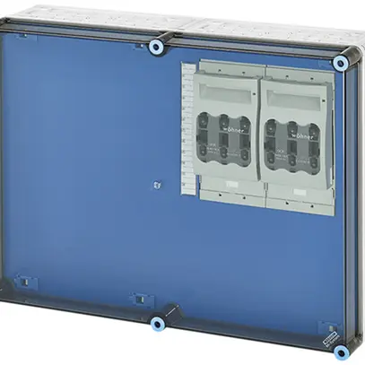 NH-Gehäuse Hensel Mi, 2×3×NH00, mit Sammelschiene, 400A, 5-polig 