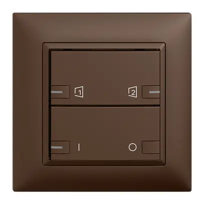 Kit frontal ENC EDIZIOdue zepAIR ON/OFF 1C S1/S2 avec LED coffee 