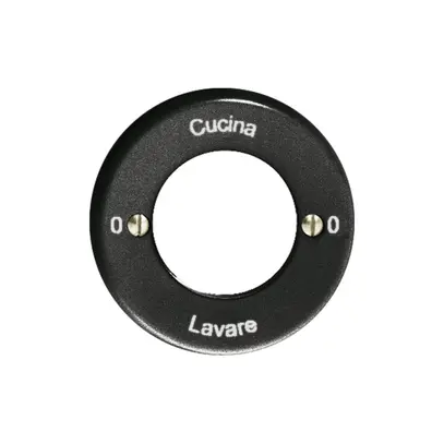 Kit front. 0-Cuccina-0-Lavare per interr.rot.a chiave nero 