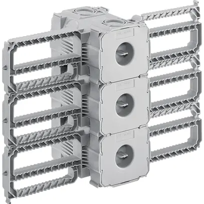 UP-Einlasskasten HSB, Fixierflügel, 77×185×90mm, M20/25/32, GDP650°C 