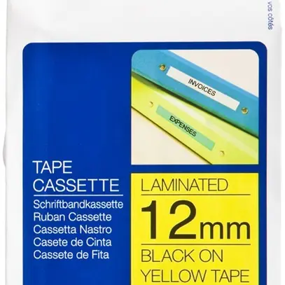 Cassette ruban Brother TZe-631 12mm×8m, jaune/noir 