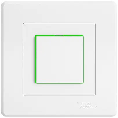 Interruttore a pulsante luminoso INC EDIZIO.liv SNAPFIX® 3/1L lent.lat.KS ve bi 
