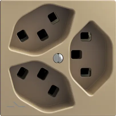 Presa 3×T23 Feller EDIZIOdue F, 1×separato, morsetti a innesto, sand 
