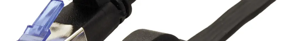 Câble patch RJ45 VALUE cat.6A U/FTP AWG32 PVC plat noir 1m 