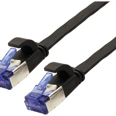 Câble patch RJ45 VALUE cat.6A U/FTP AWG32 PVC plat noir 1m 