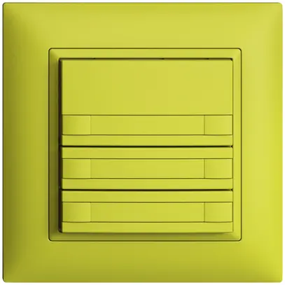 Pulsante INC KNX 6×EDIZIOdue lemon RGB senza LED con inserto carta 