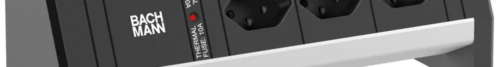 Tischsteckdosenleiste BACHMANN DESK 3×T13 74×322×93mm schwarz 