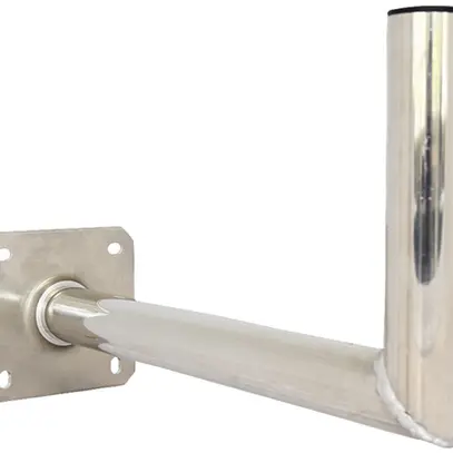 Support d'antenne WiSi fixation murale Ø50×500mm aluminium brillant 