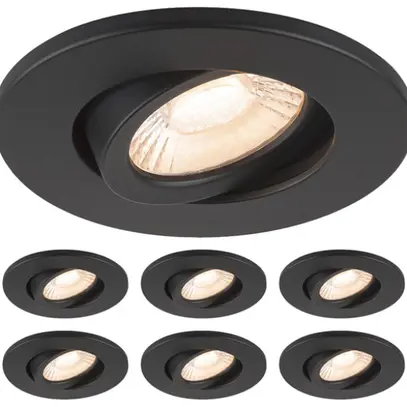 Downlight LED SLV UNIVERSAL 8W 680lm 927…960 IP20 38° REG Ø88 nero 12 pz 