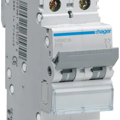 Disgiuntore Hager MCB 2P 415V tipo D 16A Icu 25kA 2UM 