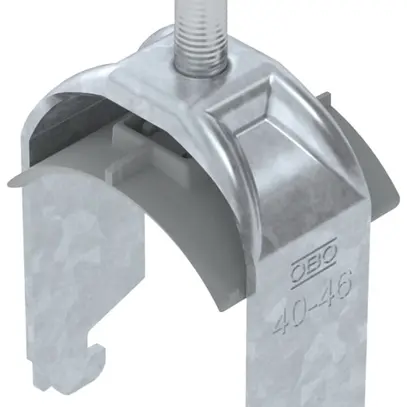 Fixation rapide BET 2056 pied à N mat.synthétique 40…46mm 1×câble acier Zn-ch-im 