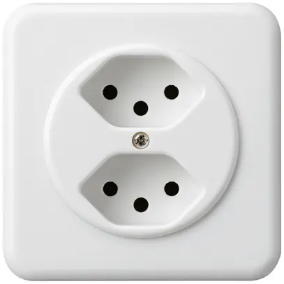 Presa INC basico 2×tipo 13 bianco 