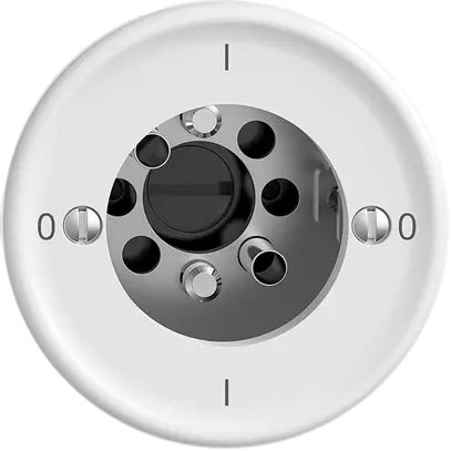 Interrupteur rotatif STANDARDdue 0/1L blanc, pour serrure de sûr, sans cyl 