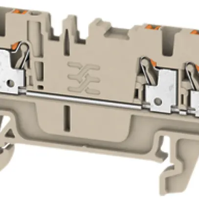 Borne de passage Weidmüller A3C PUSH IN 1.5mm² 3 connex.TS35 beige 