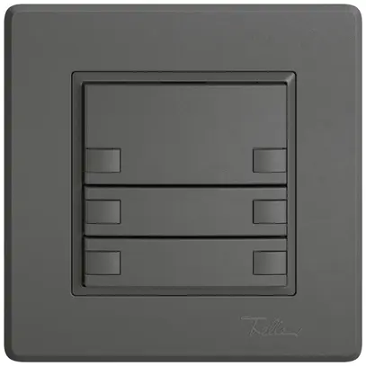 Pulsante KNX RGB INC EDIZIO.liv SNAPFIX® sensore temp.s.LED 6× com.1T grs 