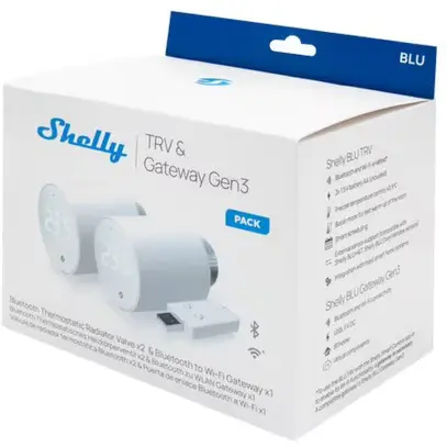 Thermostats Shelly avec passerelle blanc 2 Thermo 1 Passerelle 