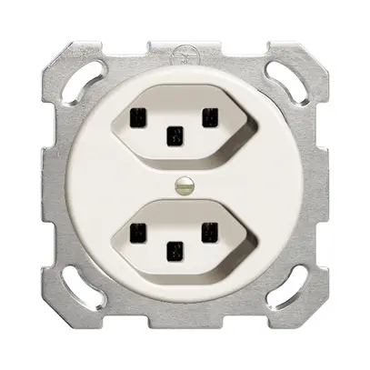 Presa INC 2×T23 16A bianco FH, con morsetti innest. 