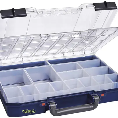 Valise d'assortiment CIMCO CarryLite 55 grille 4×8 DLU 16×inserts 278×337×58mm 