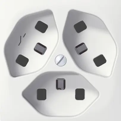 Prise INC SIDUS 3×T23/1 blanc 
