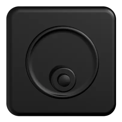 Pulsante suoneria INC STANDARDdue nero con porta-etichetta 