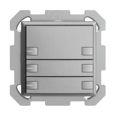 Pulsante KNX RGB INC EDUE, 250mW, c.LED RGB, 3×pulsante, com.2×tasti, si 