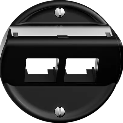 Kit de montage Sdue, avec capot de sortie oblique p.2×Keystone noir 