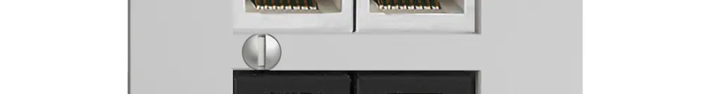 Scatola 4×RJ45 2×u/2×s grigio chiaro, EDIZIOdue R&M swissline grigio chiaro 