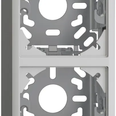 Cappa con piastra di base 2×54mm per combi. FX verticale/orizzont. grigio chiaro 