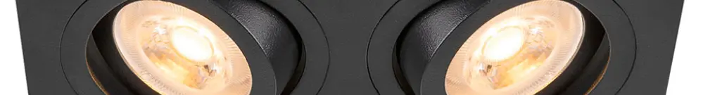 Spot INC SLV NEW TRIA GU10 2×10W 170×90mm noir 