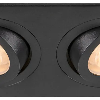 Spot INC SLV NEW TRIA GU10 2×10W 170×90mm noir 