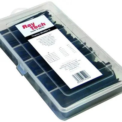 Assortiment de gaines rétractables Raytech, noir 