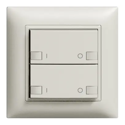Poussoir ENC ZEP 2c/2t ON-OFF station centrale EDIZIOdue gris clair 