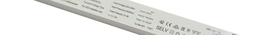 Alimentation LED SLV 250W 24V ON/OFF 400×40mm 
